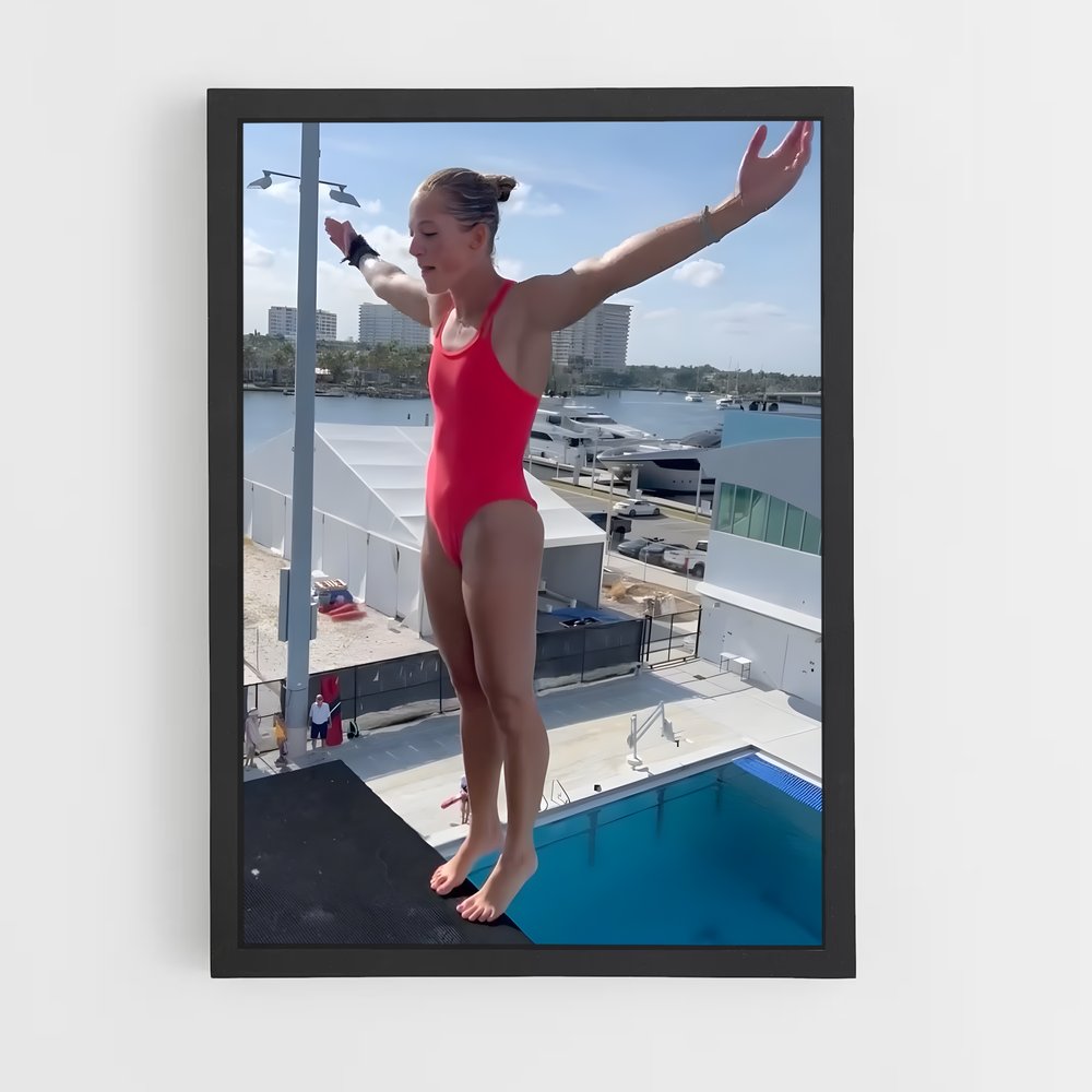 Poster Springboard diving sauter – affiche Plongeon au tremplin (vue 2)